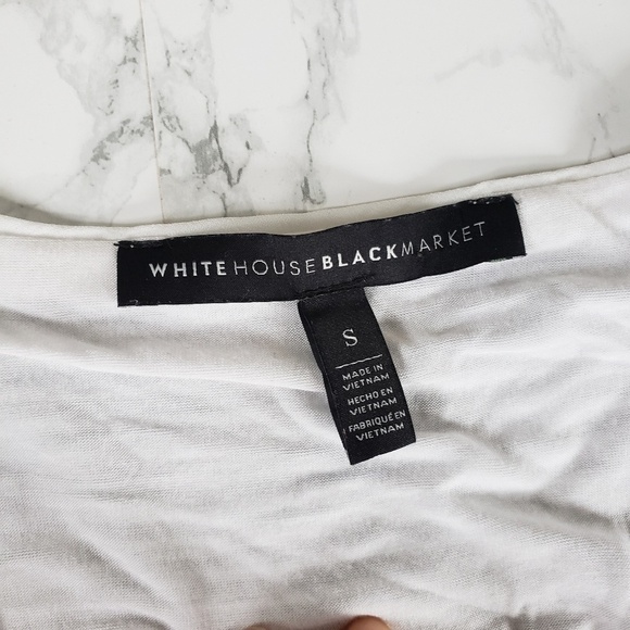 WHBM Striped Asymmetrical Blouse - Picture 5 of 6